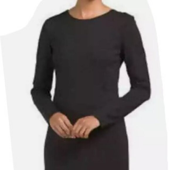 Theory Winsteen SS Mireena Ponte Knit Long Sleeve Knee Length Dress Sz 10 - Picture 1 of 6
